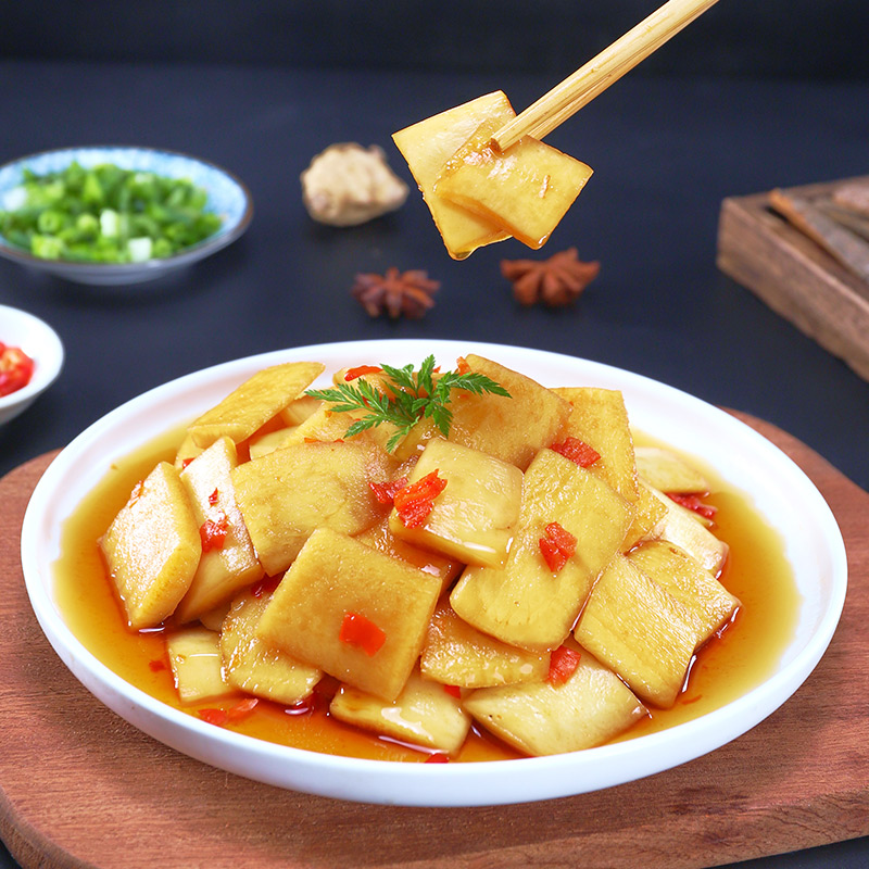 老坛酸辣萝卜皮袋装瓶装盒装白萝卜皮酱菜咸菜厂批发食堂酒店定制