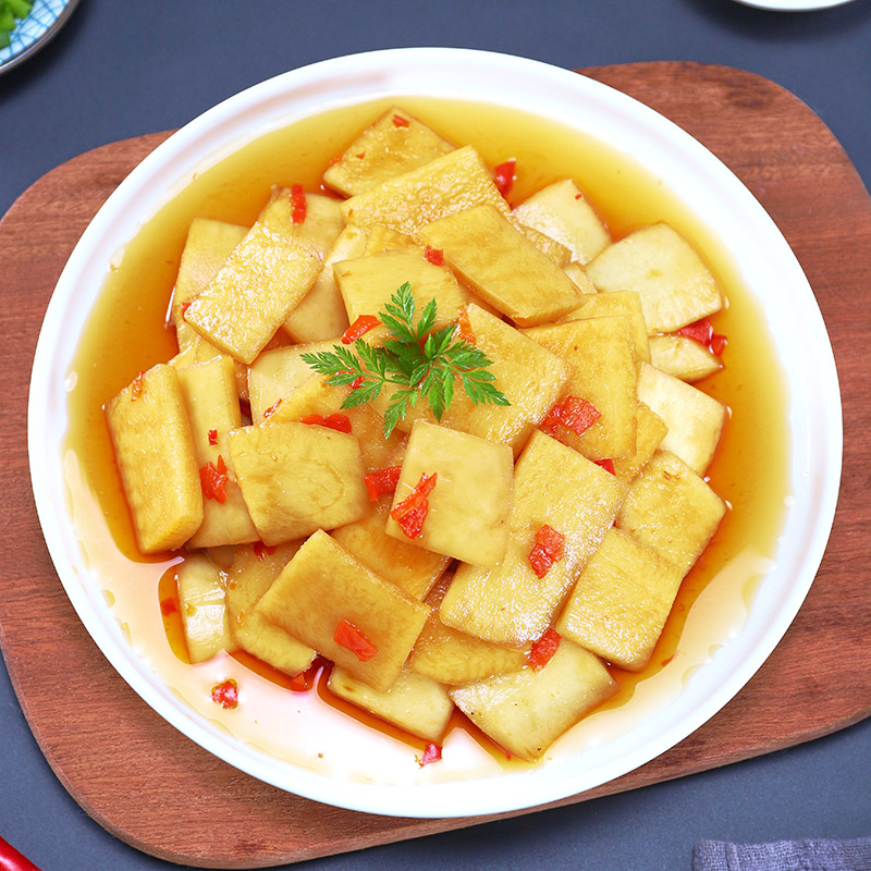 老坛酸辣萝卜皮袋装瓶装盒装白萝卜皮酱菜咸菜厂批发食堂酒店定制
