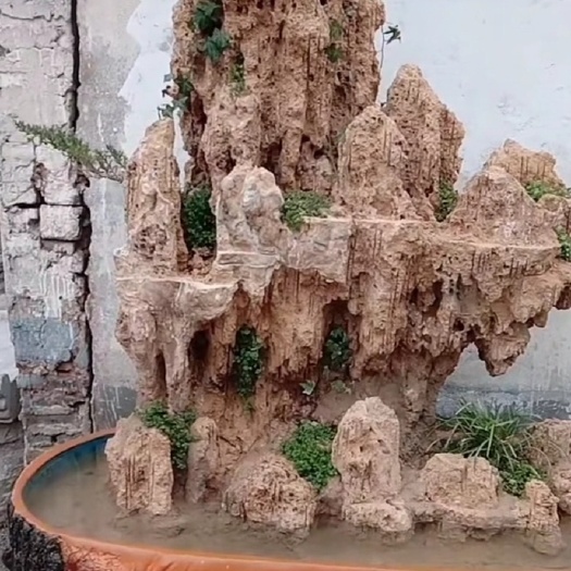 咸阳上水石吸水石假山盆景造景制作