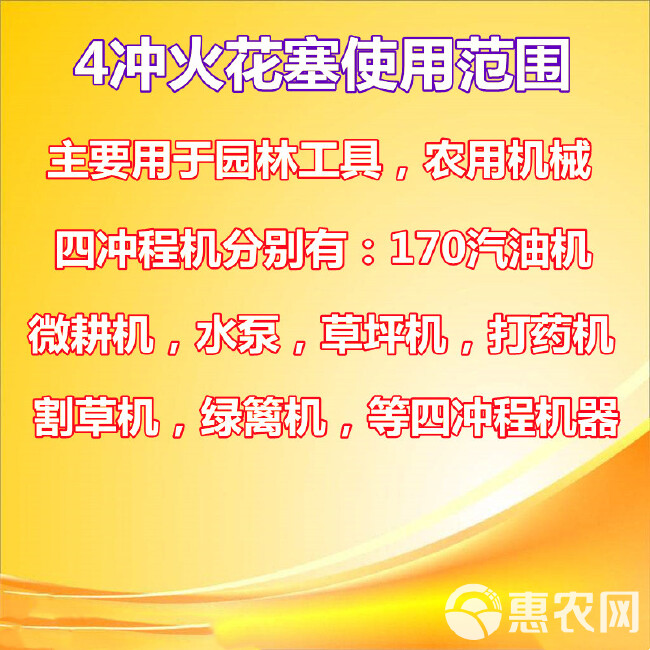 2T4T火花塞二冲四冲程火花塞烟雾机割草机油锯地钻139火花