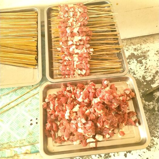 天津 新鲜的牛肉串