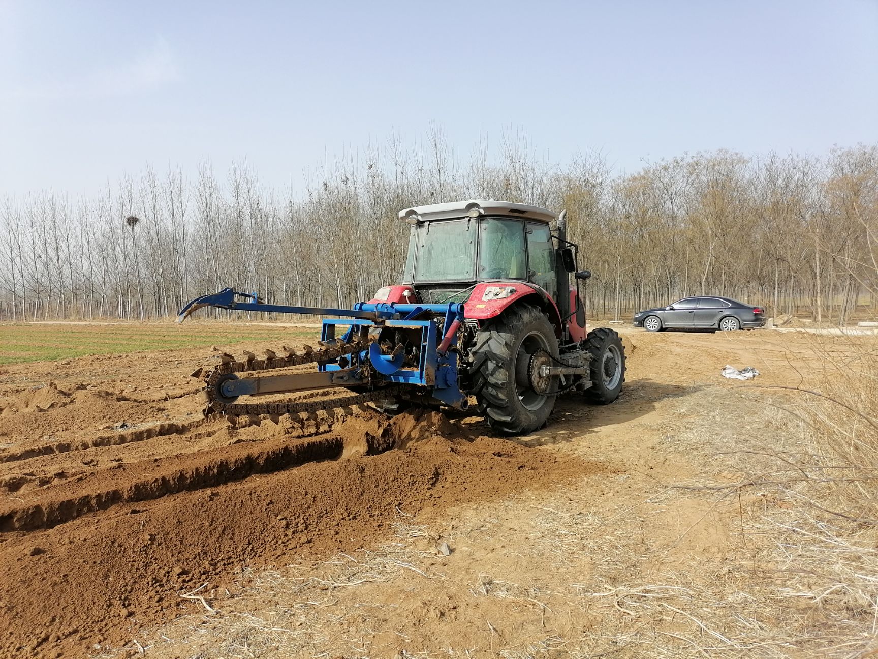 开沟起垄机 大型链条开沟机工程电缆管道电缆山药农田开沟开槽机打沟