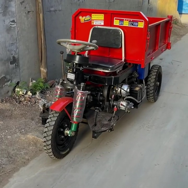 工程三轮车矿山爬坡运输车柴油电动三轮车