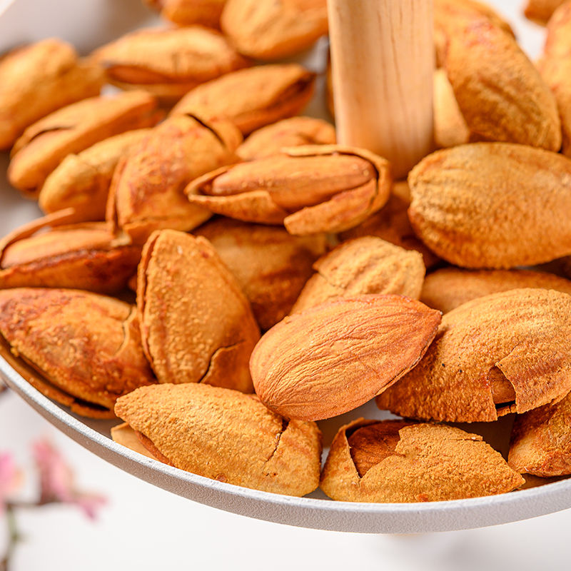巴旦木坚果批发1000g奶香盐焗纸皮厚皮巴旦杏仁干果零食大礼
