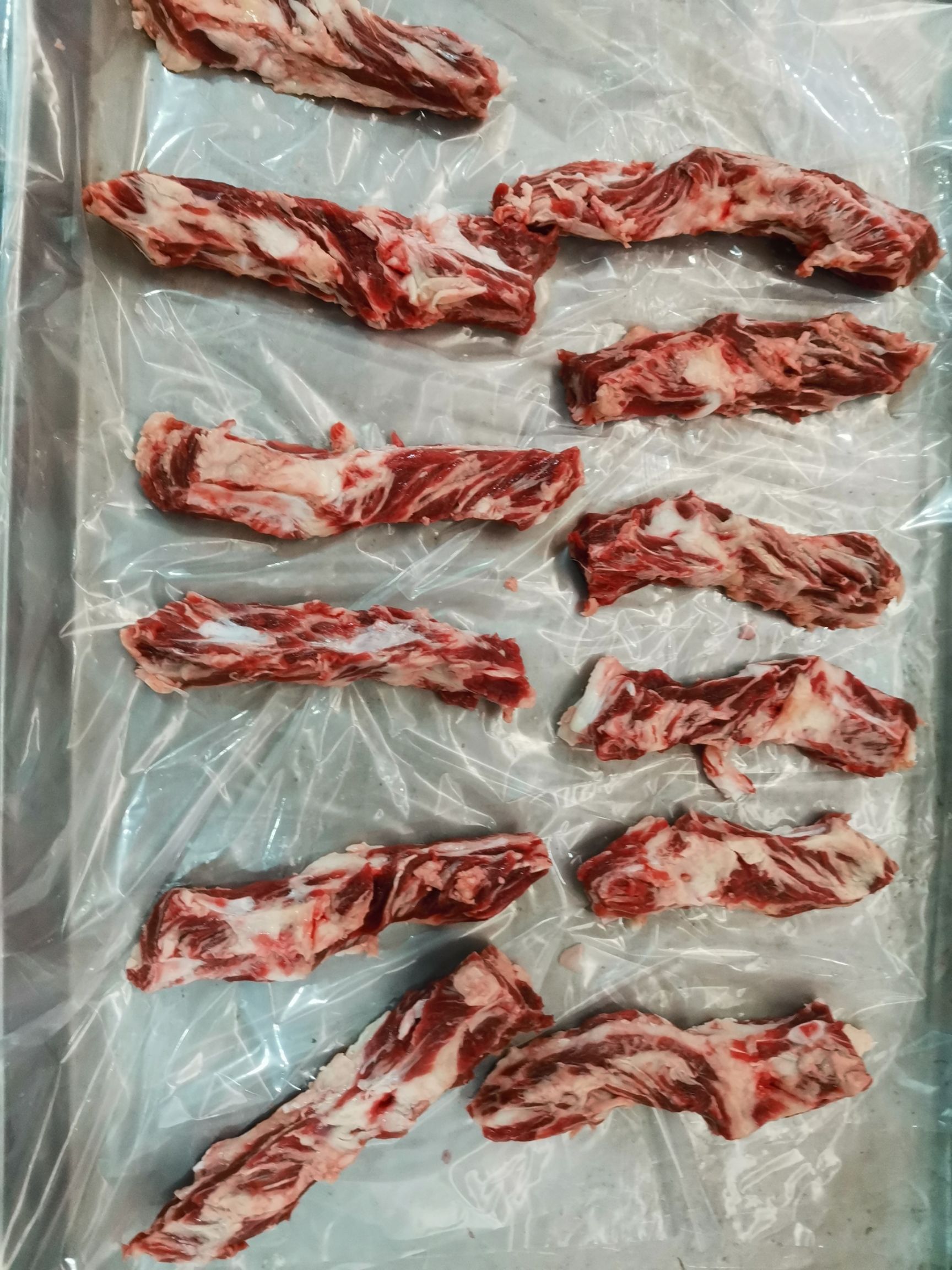 牛副产品 精品纯干牛腹肉条（肋条肉），一手货源欢迎选购。