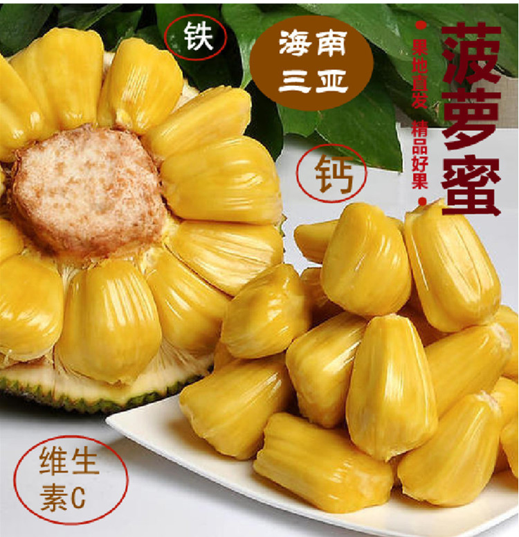 海南三亚1号菠萝蜜现摘现发产地直销价格优惠苞黄肉厚香甜可口