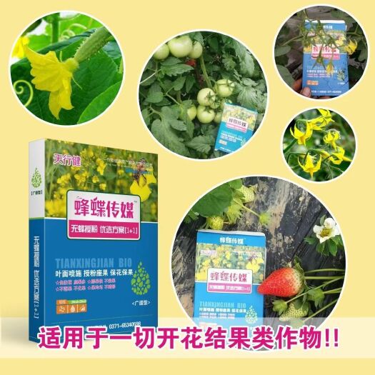 睢县 蜂蝶传媒番茄草莓叶面肥百香果树樱桃保花座坐保效果灵草莓授