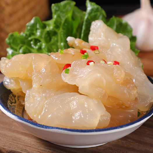 广州海蜇头优质五斤桶装海垫头非即食凉拌菜批发多吃不胖脆爽可口