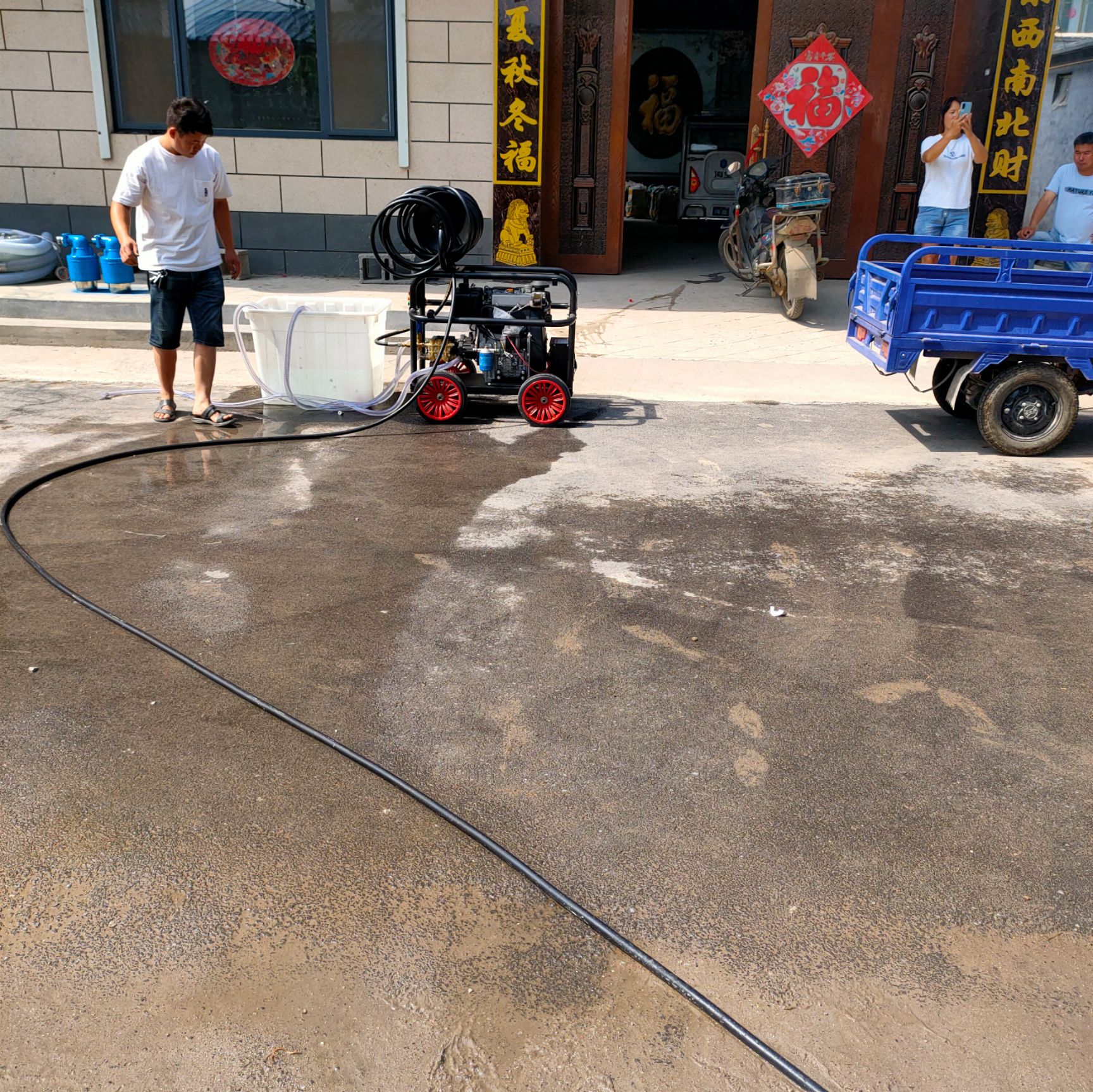 高压清洗车  双缸柴油35马力带动德国泵管道疏通高压清洗机