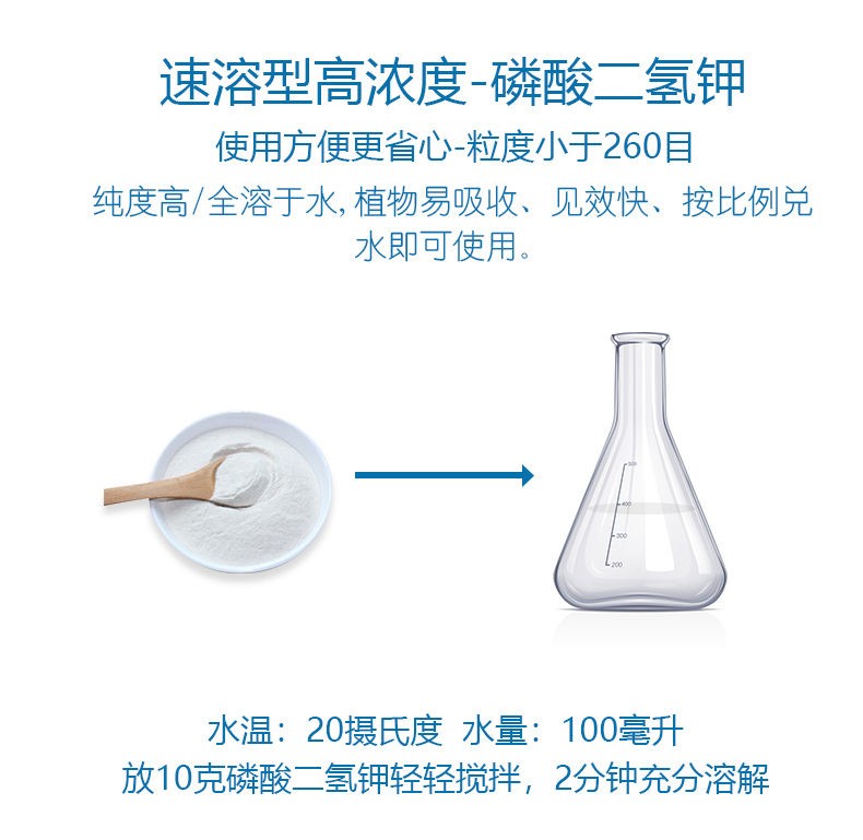 99%磷酸二氢钾 高磷高钾高纯度农用叶面肥复合肥 厂家直销