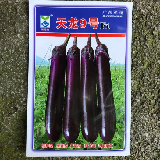 余干县天龙8号紫红长茄子种子，中晚熟品种单果重250-300克。