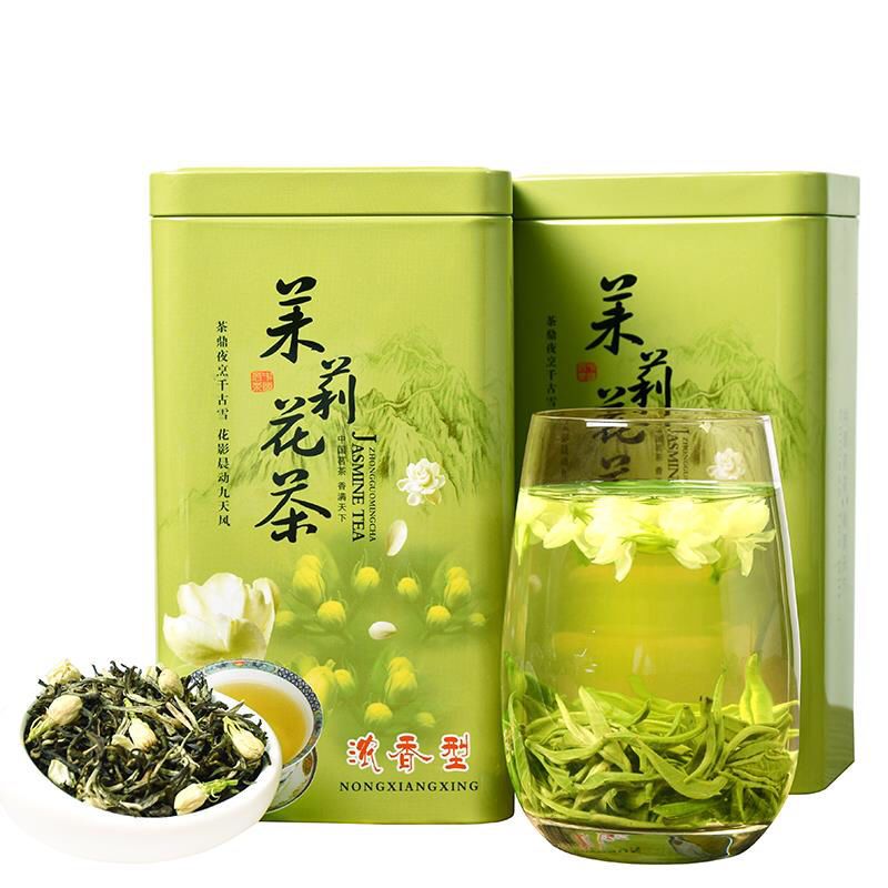 茉莉花茶 茶叶 2021新茶茉莉花茶叶茉莉花茶罐装500克