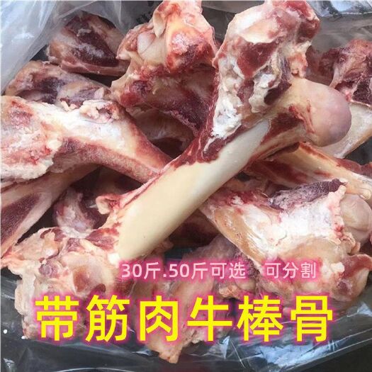 南京新鲜冷冻带筋牛腿骨带肉牛棒骨牛筒骨牛骨头熬汤烧烤食材