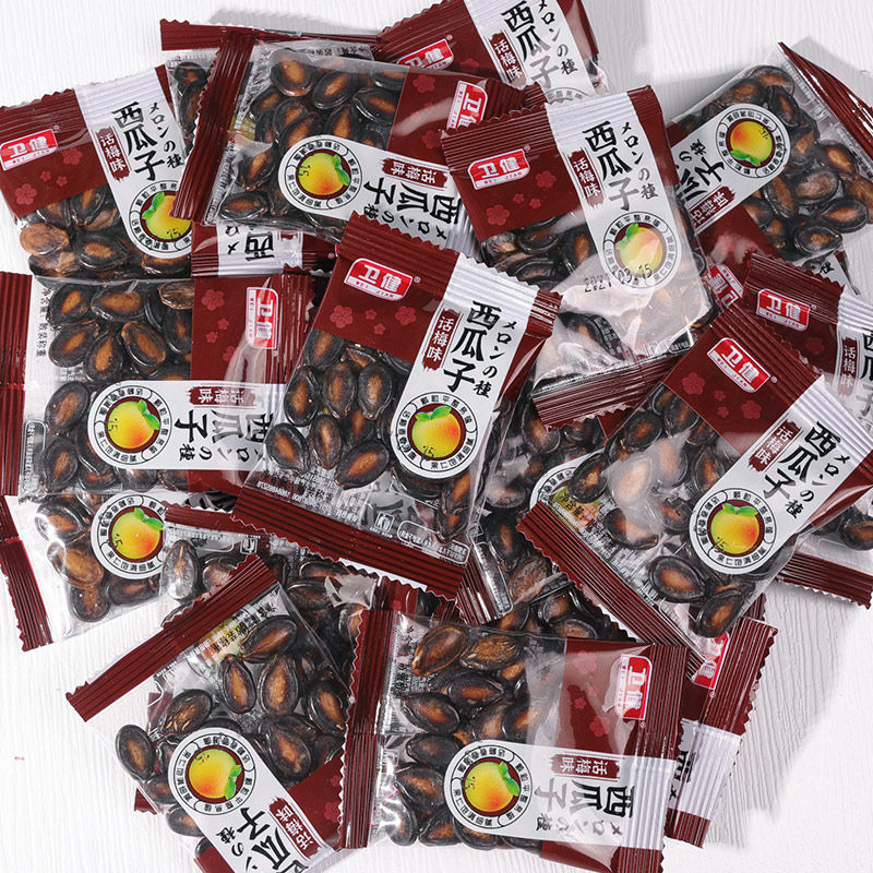 100包话梅西瓜子小包装小袋一整箱黑瓜籽批发坚果炒货零食小吃