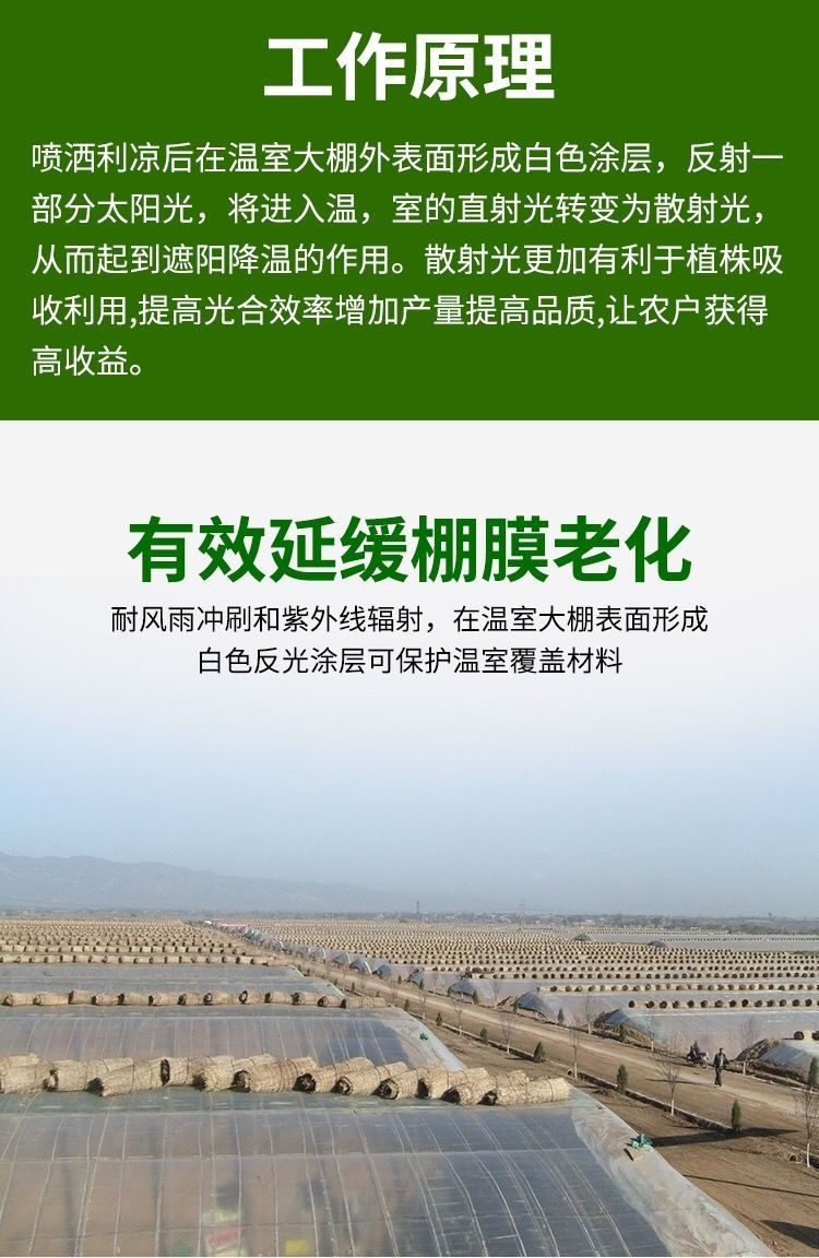 大棚降温剂立凉降温涂料降温设备专用喷头贝贝为农中韩合资利