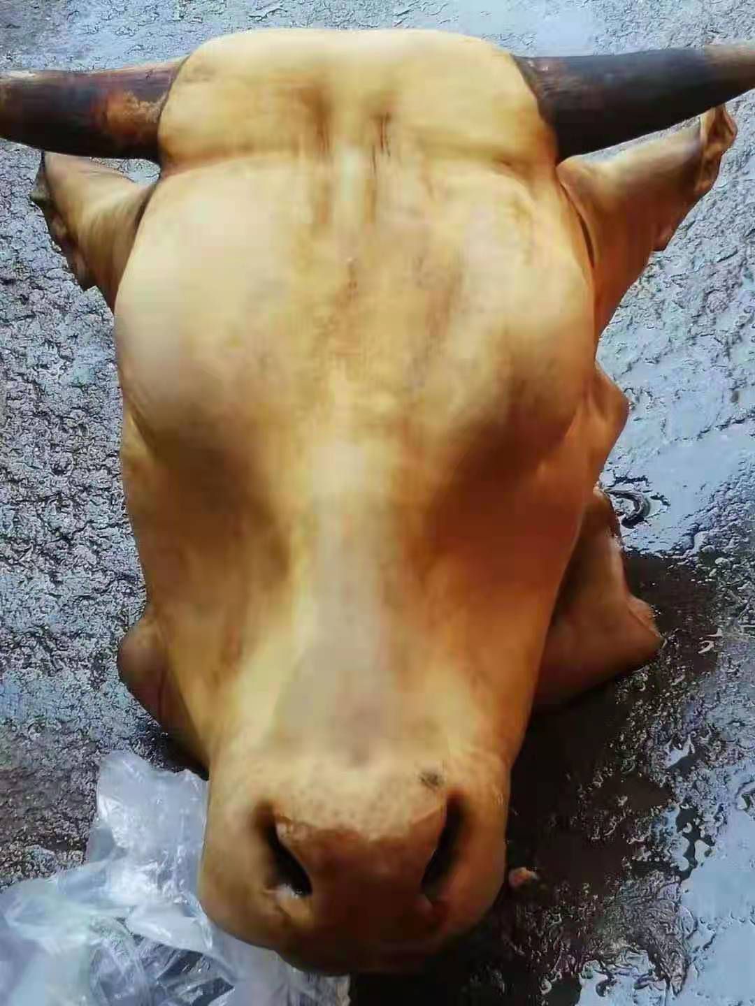 火烧毛牛头，牛头宴专用