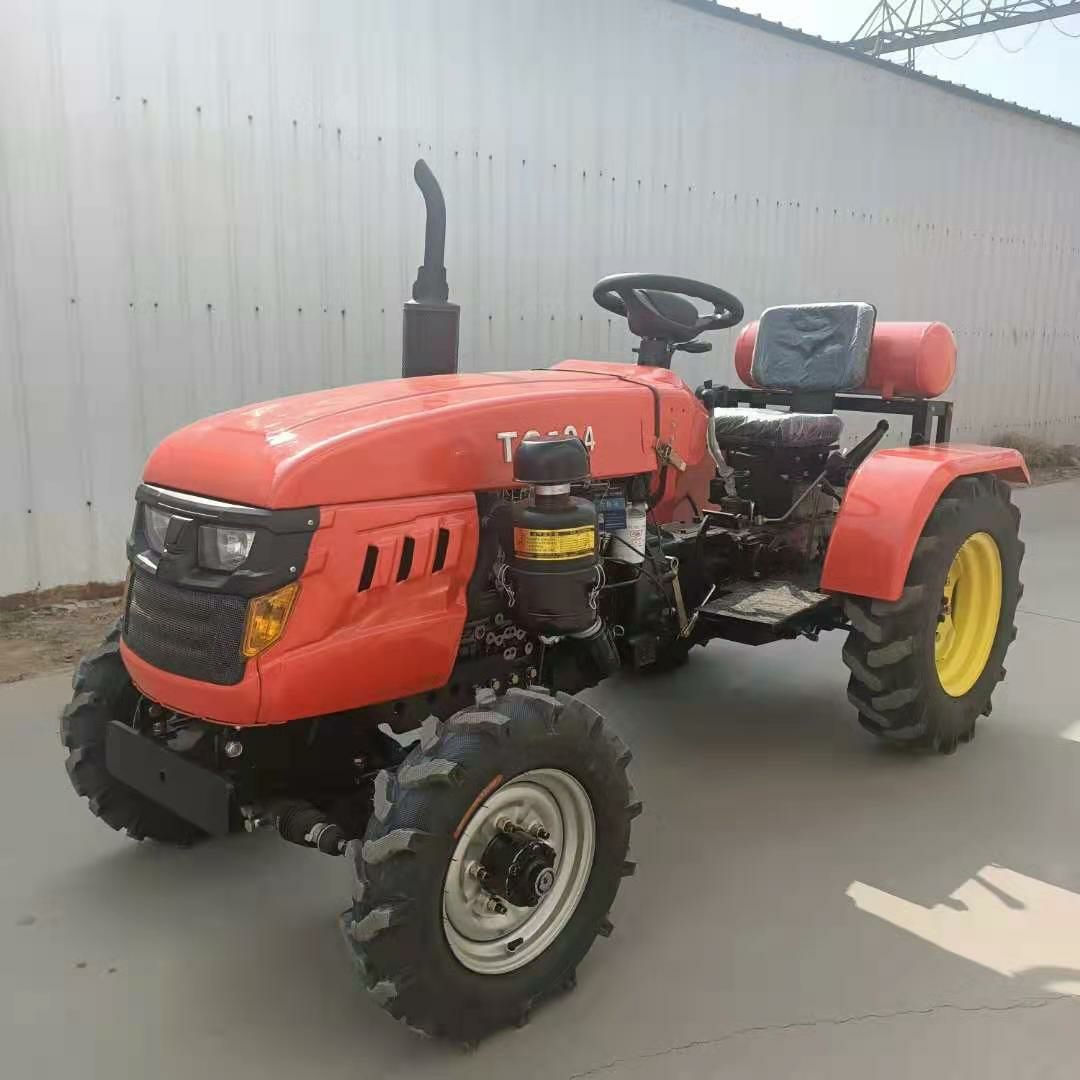 轮式拖拉机 单缸四驱田园管理机省油耐用四轮拖拉机多缸农用液压升降旋耕机