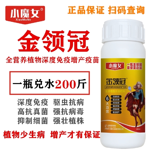 柘城县 小魔女金领冠全营养植物深度免疫增产剂微量元素氨基酸水溶叶面肥