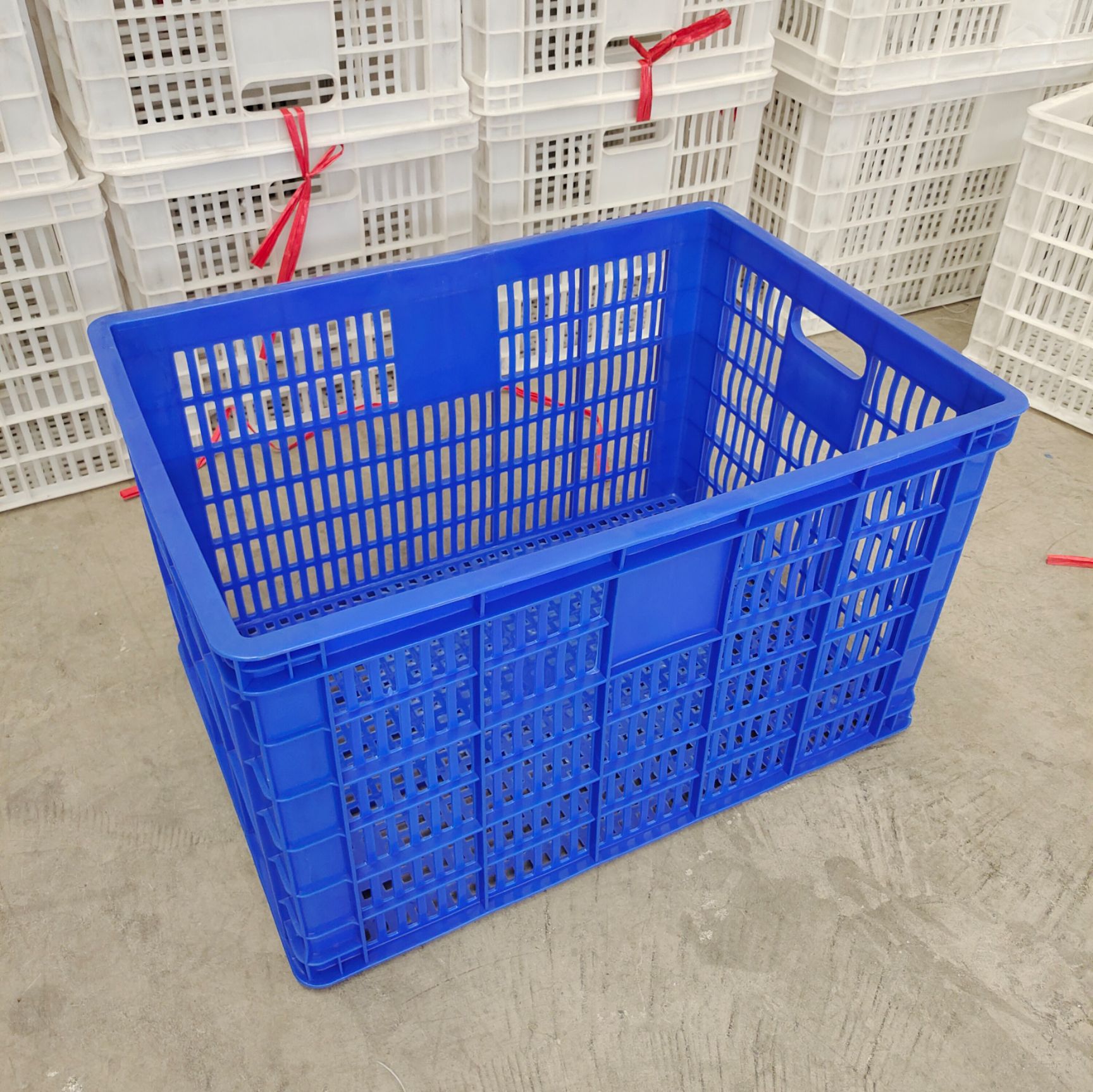 大号加厚塑料筐长方形镂空周转箱家用储物收纳箱商用水果快递胶框