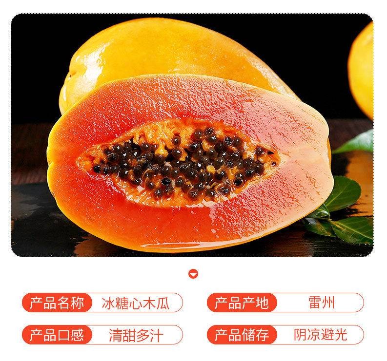 收到即食 雷州冰糖木瓜树上熟 现摘新鲜水果木瓜