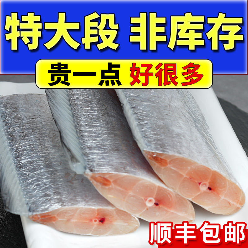 五莲县新鲜大段舟山带鱼大段6斤带鱼中段刀鱼新鲜冷冻海鲜批发一件代发