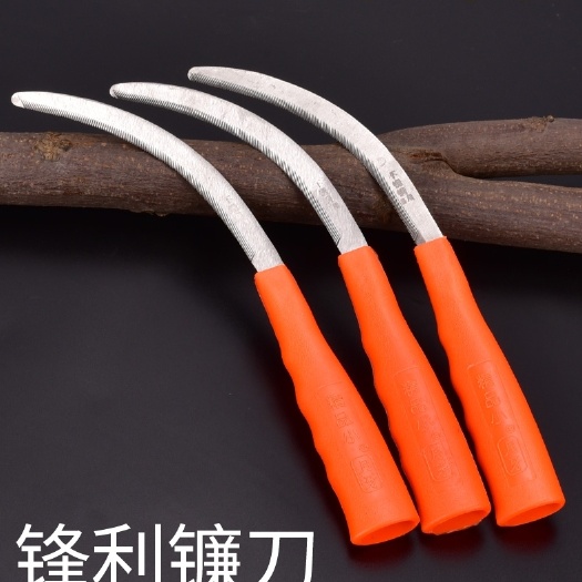 绵阳农用镰刀  家用不锈钢割草刀垂钓野钓钓鱼链刀割草加厚锰钢镰刀