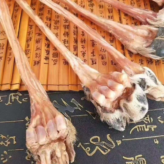 长春干鹿筋 带四蹄甲保真鹿筋纯干带皮毛蹄子一斤包邮到家