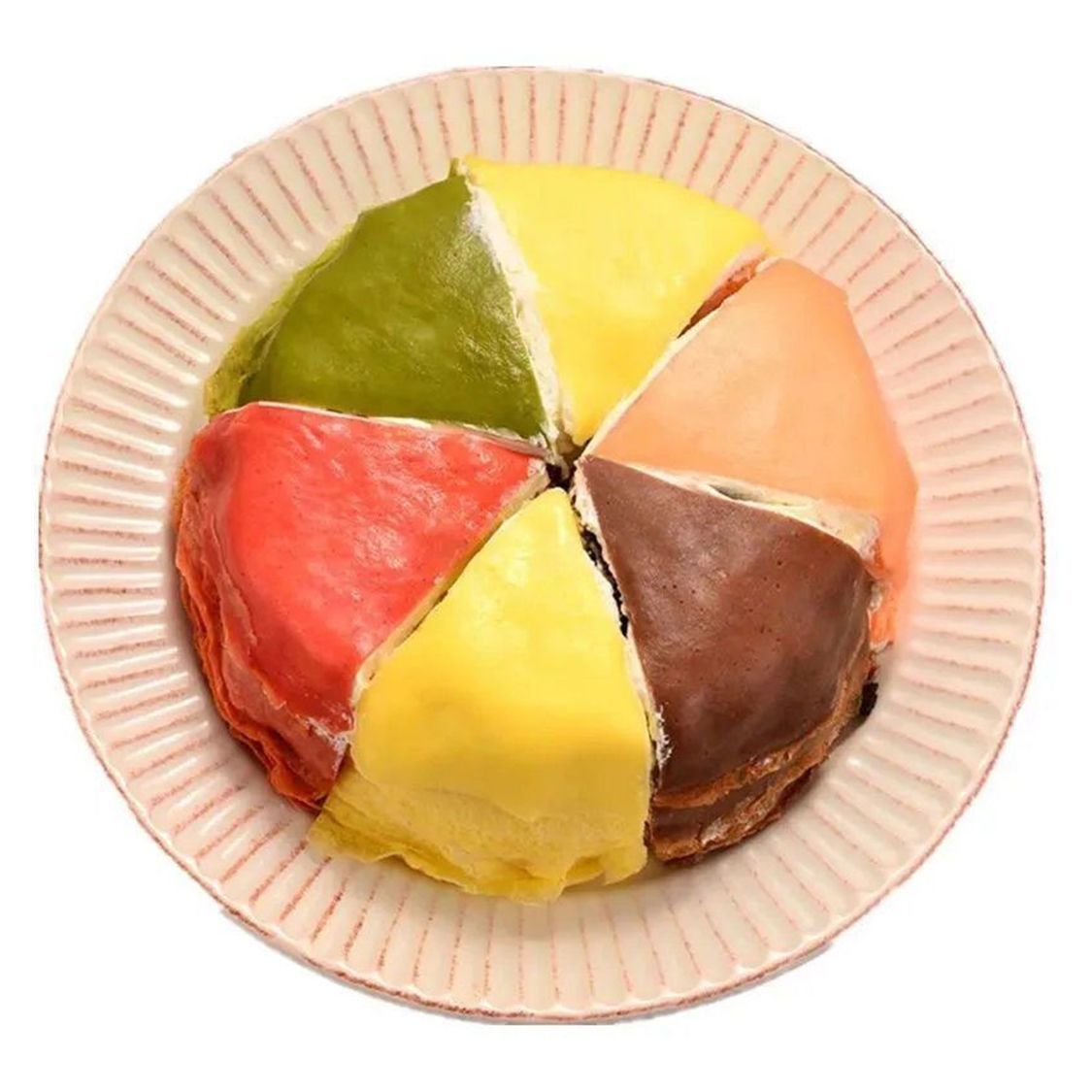 蛋糕  榴莲千层，六拼千层。慕斯