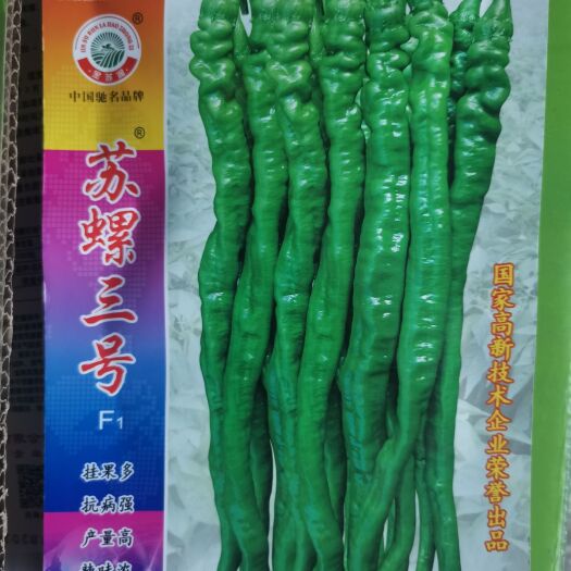 苏螺三号  螺丝线椒，品质好抗性强，长35厘米深绿色包邮