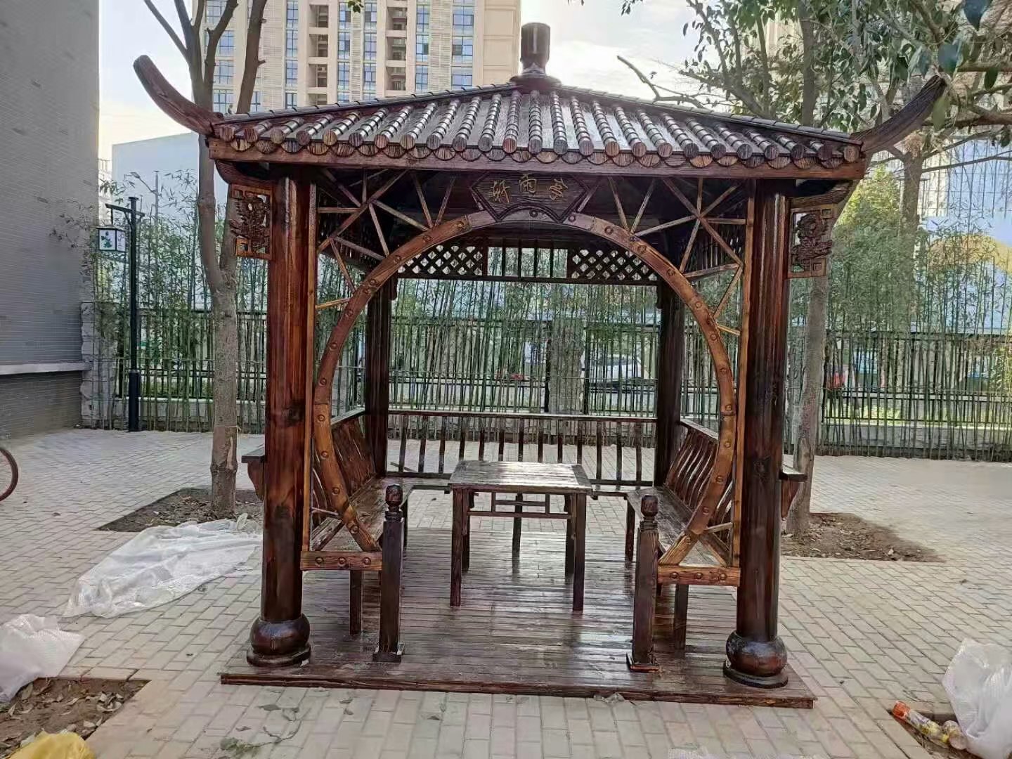 生态园林  浩轩园林景观四角亭中亭