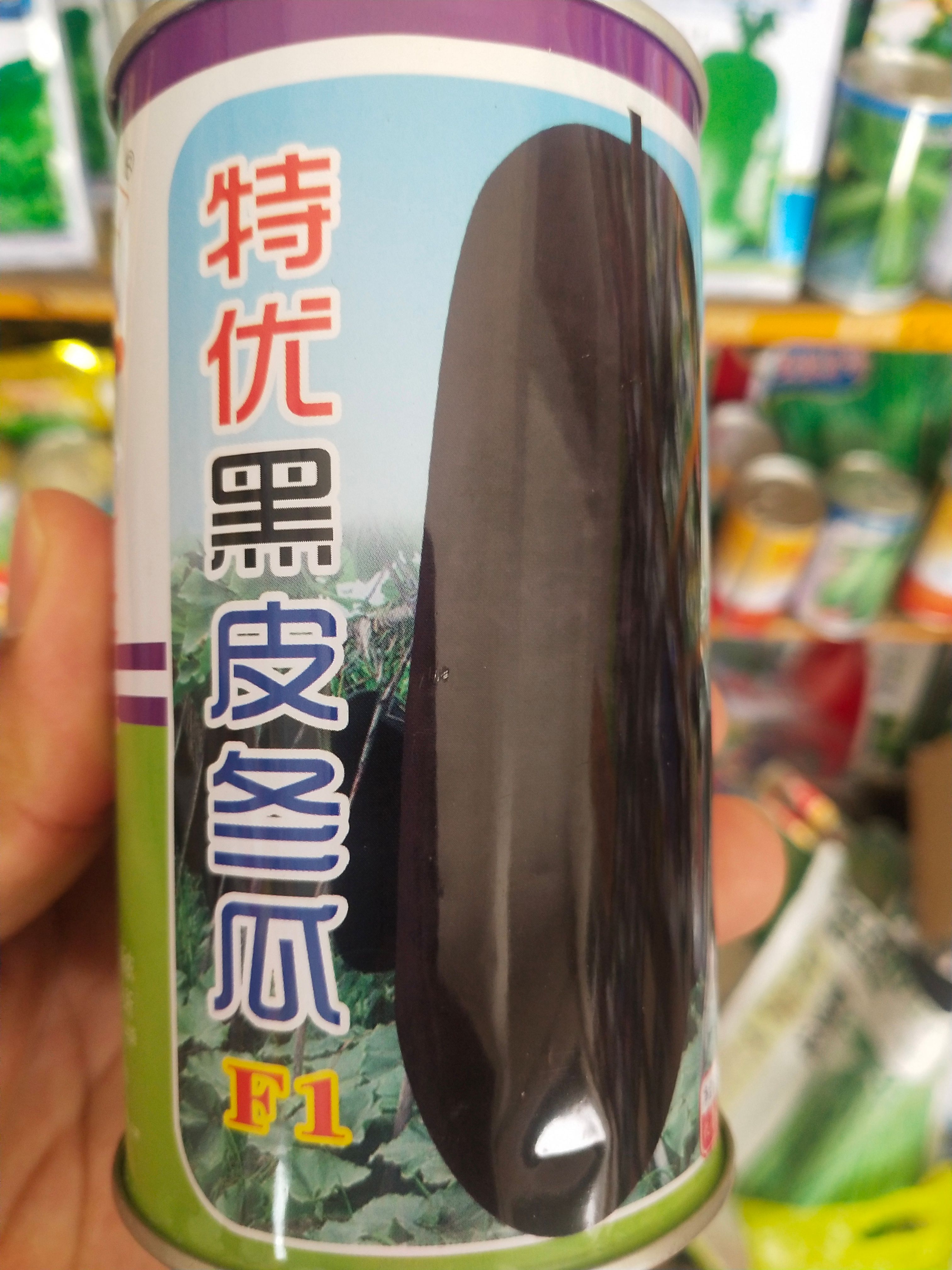 黑皮冬瓜种子，侧蔓多，结瓜密，瓜重约20-30公斤亩1盒