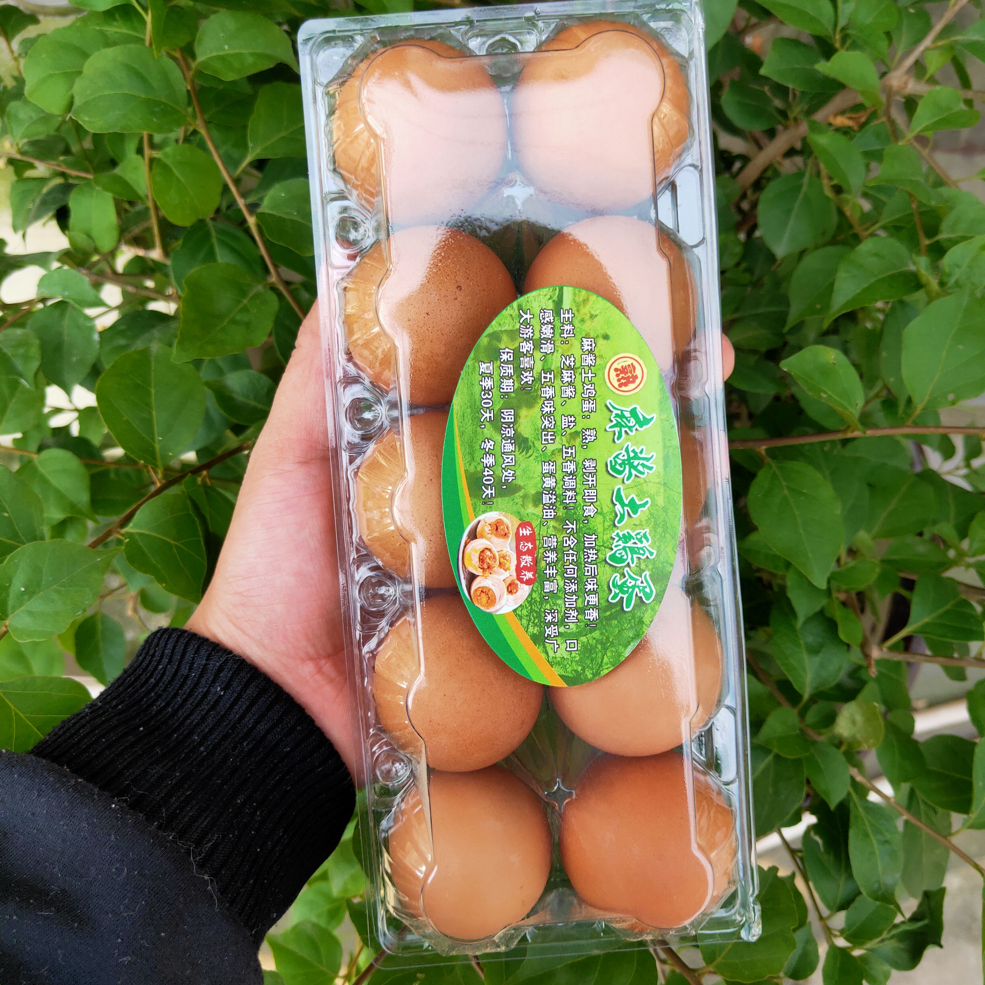 天津烤海鸭蛋  麻酱鸡蛋 咸蛋   团购，十枚盒装麻酱鸡蛋