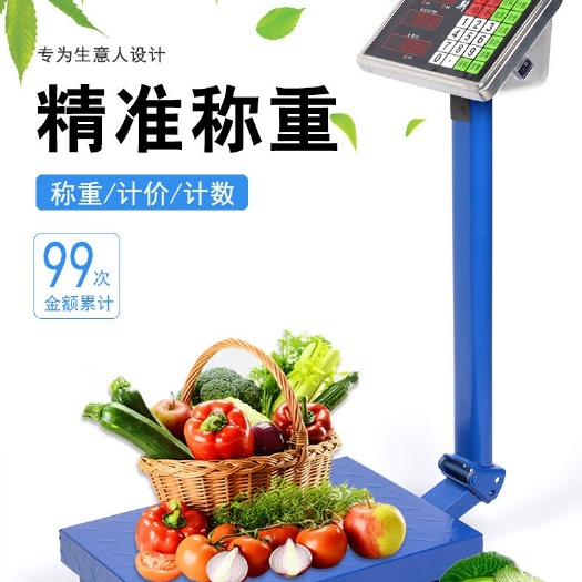 杭州电子秤100kg家用充电折叠计价台秤商用300公斤磅秤电子