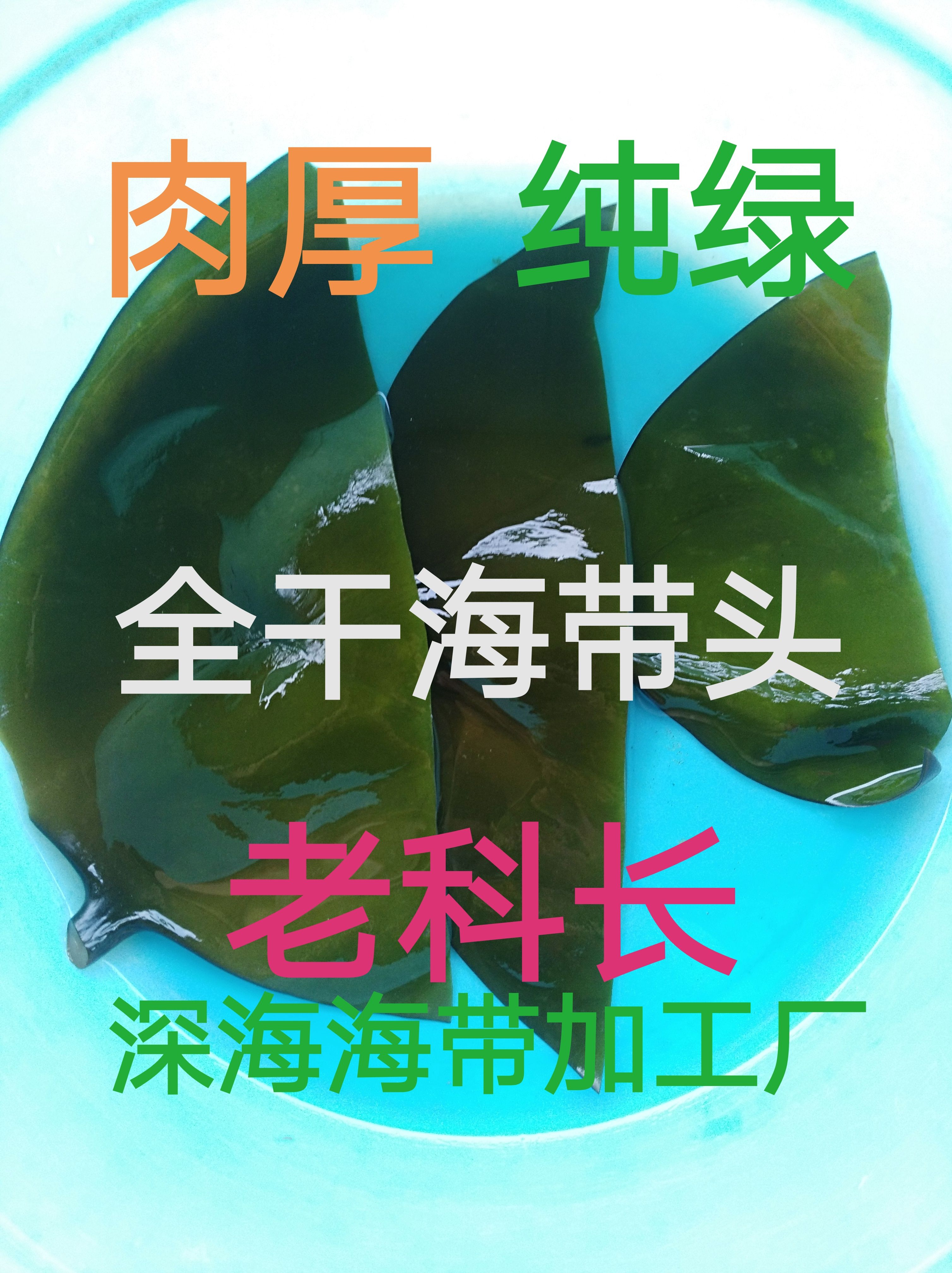武陟县干海带头1比10泡发：深海小绿头.12道工序制成绿肉头