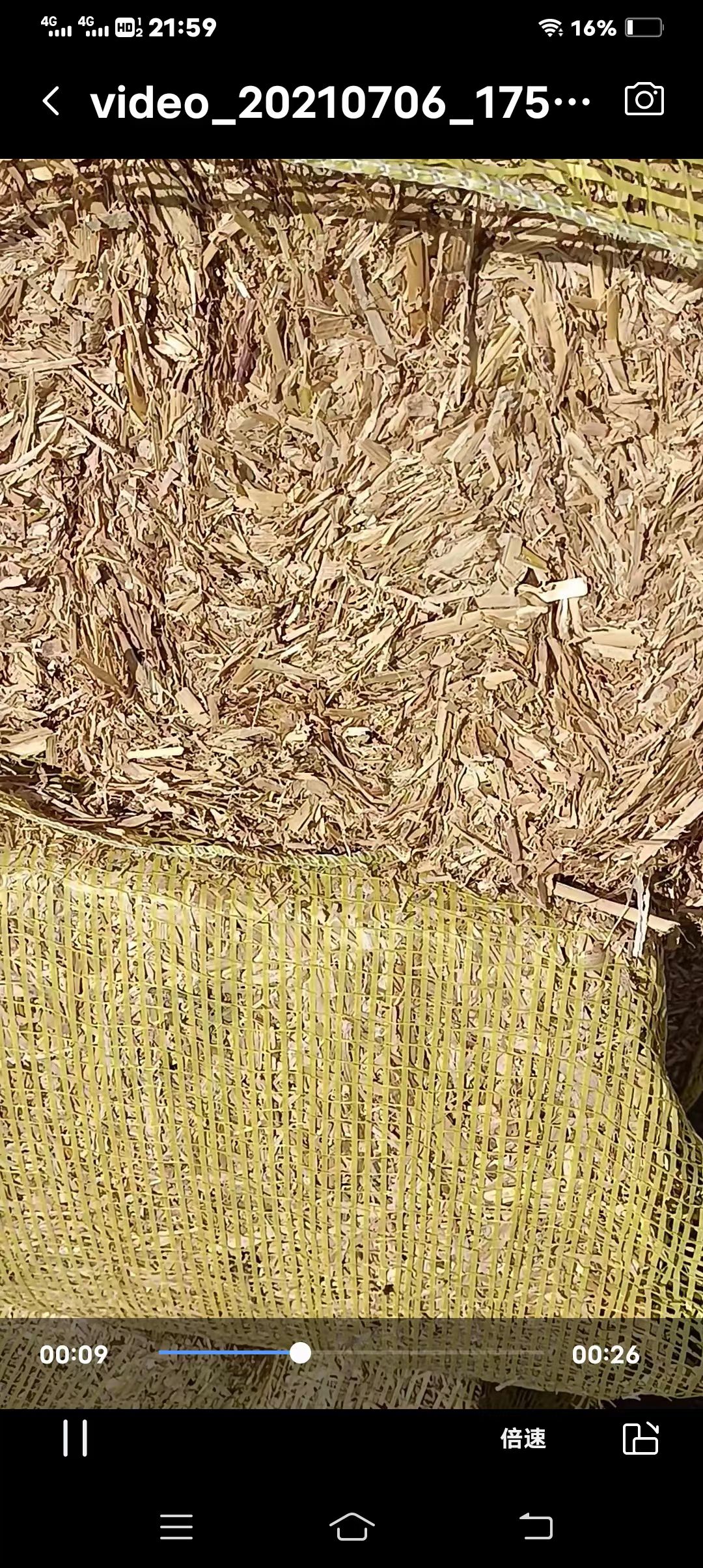 人工扎段玉米秸秆压块