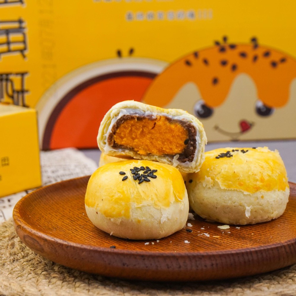 金皇记海鸭蛋蛋黄酥1盒6枚卡通版