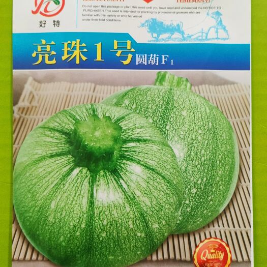 湘乡市圆球西葫芦种子 早熟 短蔓型 果皮浅绿有光泽早春秋播10克