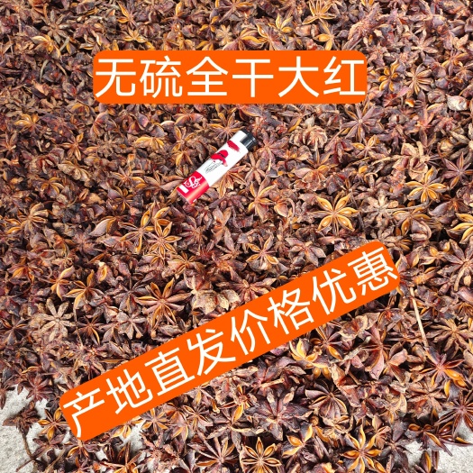 玉林广西大红八角无硫足干大红八角另售干枝八角碎片八角枝头
