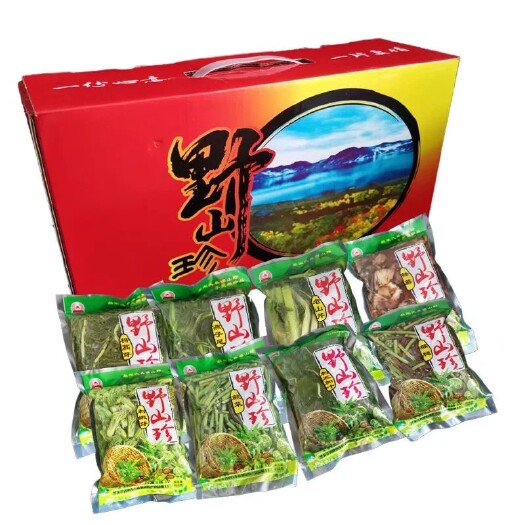 丰林县 东北山野菜礼盒（刺嫩芽猴腿蕨菜柳蒿芽微菜黄花菜老山芹榛鸡菇）