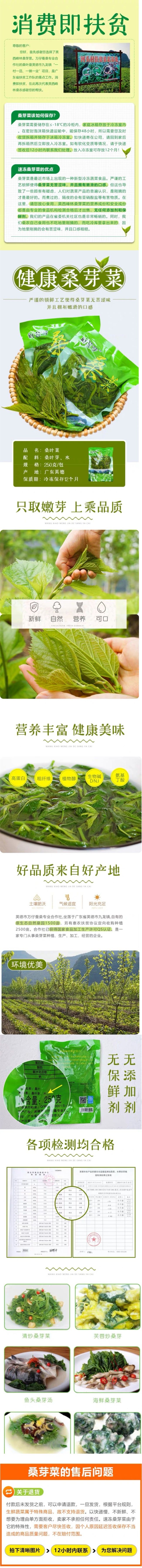 桑叶菜嫩桑芽菜速冻蔬菜酒店农庄特色上汤食材