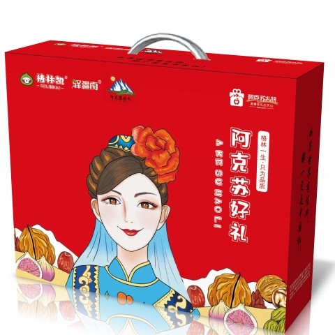 南京坚果包  新春大礼包年货大礼盒格林凯中国红新春大礼包支持一件