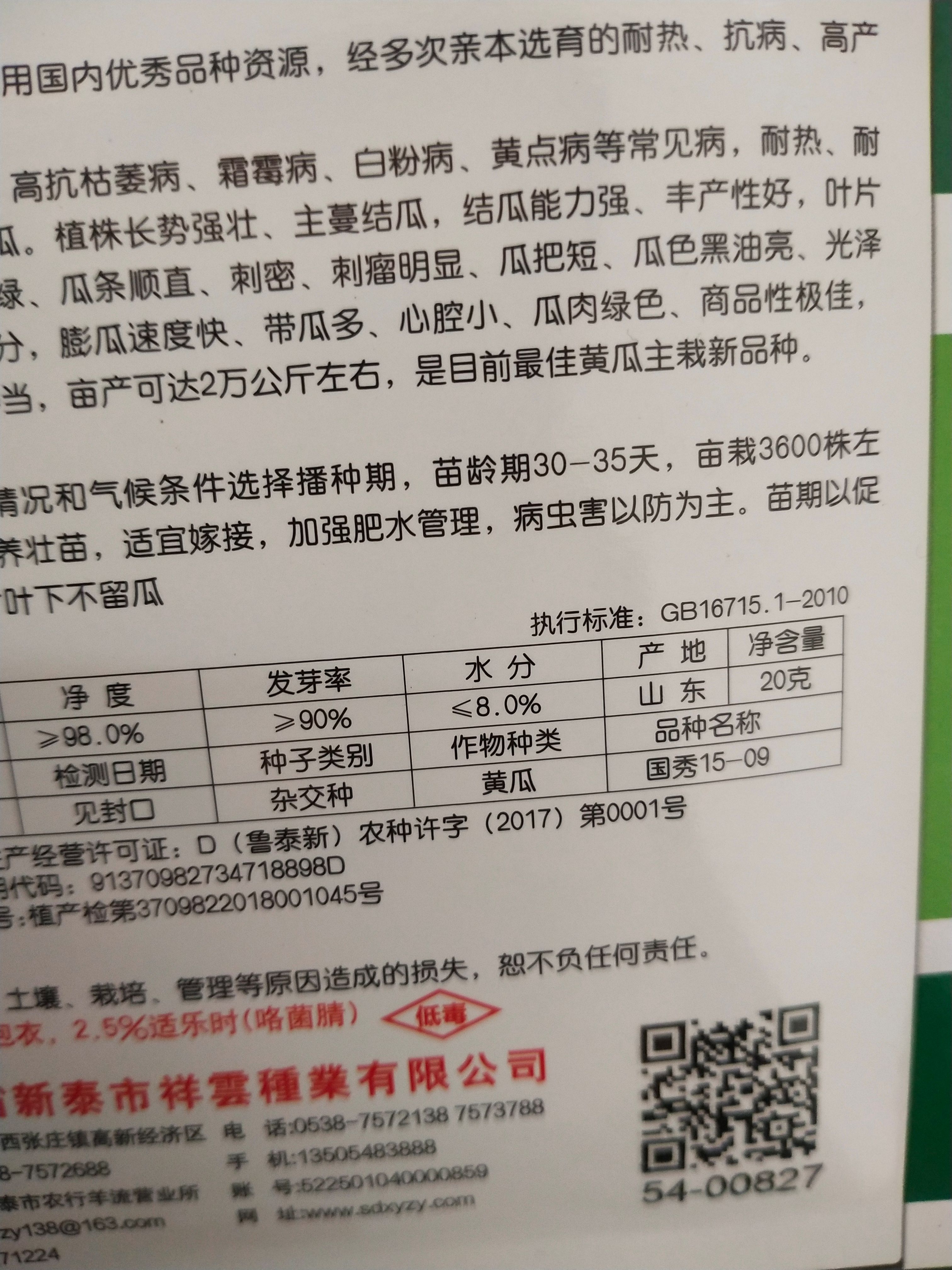 黄瓜种子 油亮型 黑厚，叶色深绿、瓜条顺直、刺密、刺瘤明显
