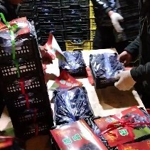 北镇市巨峰葡萄 2022年2月7日辽宁锦州北镇，产地4斤小箱葡，3.5元一箱