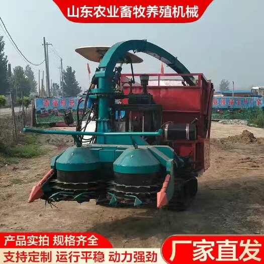 郓城县 收获机履带式圆盘青储机象草收割机皇竹草牧草青贮机玉米秸秆青储