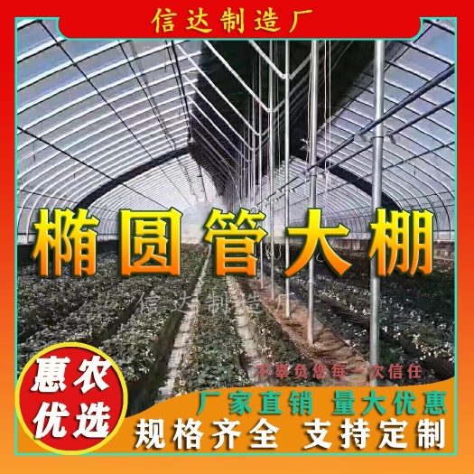 天津椭圆管种植大棚  适用于大跨度建棚 抗风、抗雪、抗压强度大！
