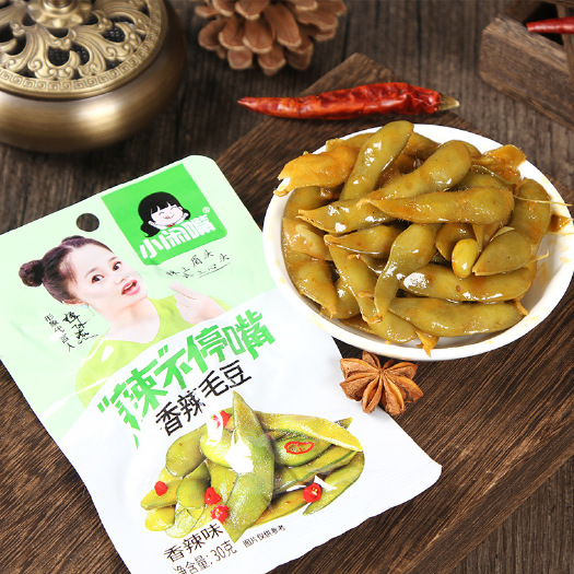 茶陵县小闲嘴香辣毛豆30克