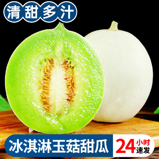 莘县玉菇甜瓜9斤装冰淇淋玉如甜瓜哈蜜瓜玉茹甜瓜软糯香甜冰淇淋口感