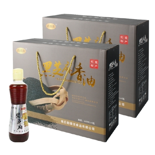 柘城县柘城黑芝麻油440ml*4瓶