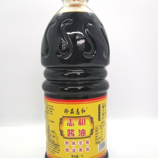 河池纯黄豆酿造酱油。三级酱油，1L装