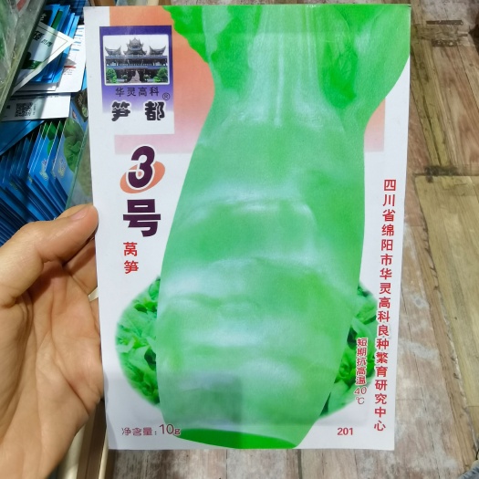 西安莴笋种子笋都3号大尖叶皮白 肉淡绿味香脆嫩 耐热耐寒四季栽培